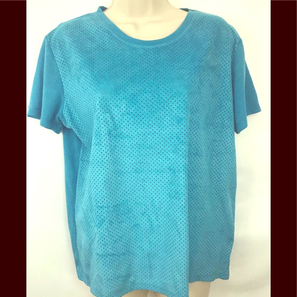 Alberto Makali Front Laser-Cut Tip Blouse Sz S
